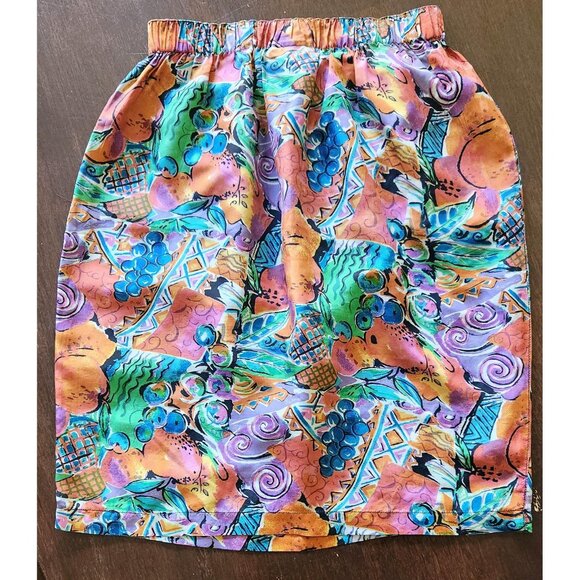 90's Vintage Silk Tulip Skirt with Pockets Size 6 US - Picture 2 of 3